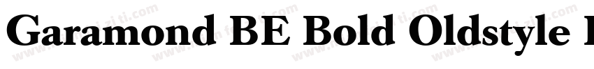 Garamond BE Bold Oldstyle Figures字体转换